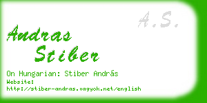 andras stiber business card